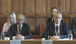 BBC chairman Samir Shah and BBC director-general Tim Davie (House of Lords/UK Parliament/PA)